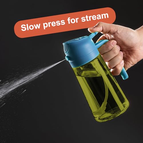 CXINYI - 16oz/470ml Olive Oil Dispenser for Kitchen with Stickers - 2 in 1 Olive Oil Sprayer for Cooking, Air Fryer, and Salad, Blue (Light-Proof Kitchen Gadget) - Image 5