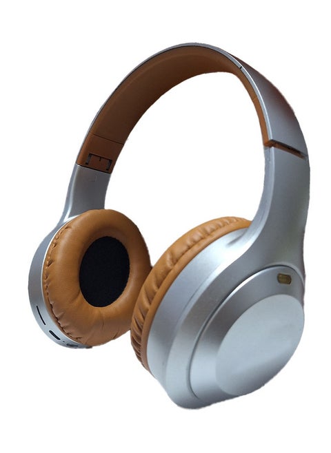 Bluetooth Headphone , Wireless Headset , Model JB27, Bluetooth , Play Time 20 Hours , Battery 150mAh, External Built In Microphone, USB Type-C, Pure Bass Sound, Noise Cancelling (Silver)