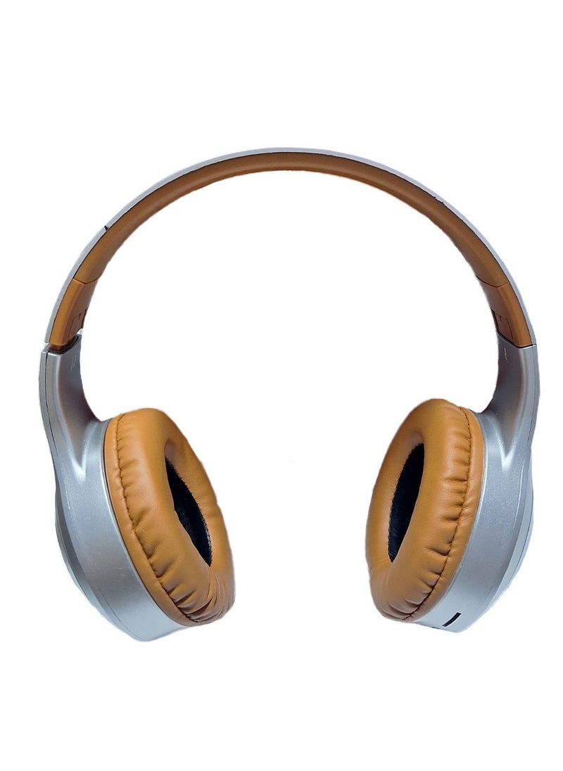 Generic - Bluetooth Headphone , Wireless Headset , Model JB27, Bluetooth , Play Time 20 Hours , Battery 150mAh, External Built In Microphone, USB Type-C, Pure Bass Sound, Noise Cancelling (Silver) - Image 1