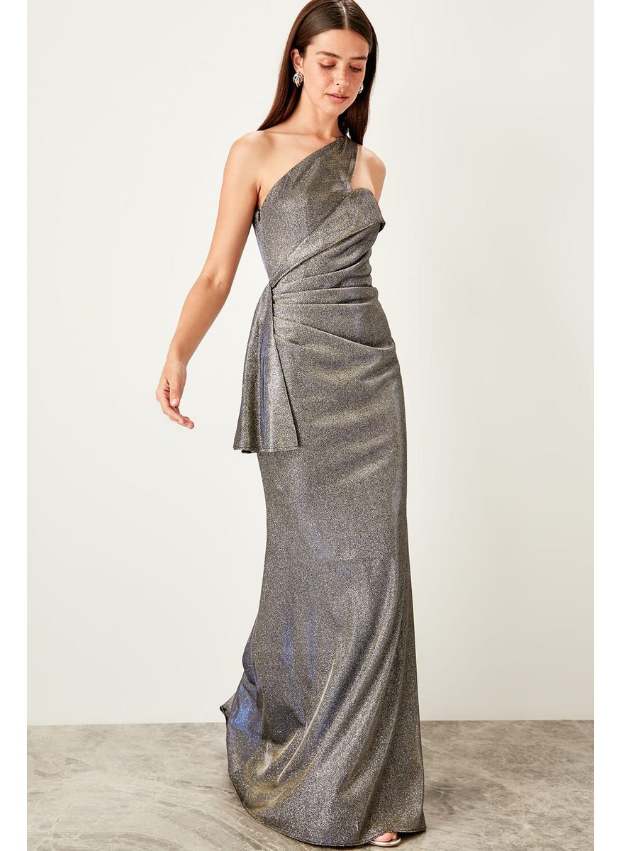 ترينديول Cut Out Shimmer Dress  - Image 3