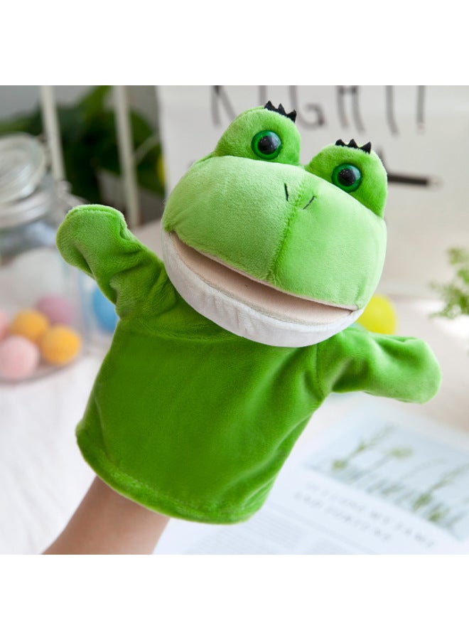 Novel Cartoon Animal Hand Puppets Moving Mouth Parent-Child Toys Various Styles Direct Supply Soft Short Plush Material-Color:Tiger-Height:25cm - Image 5