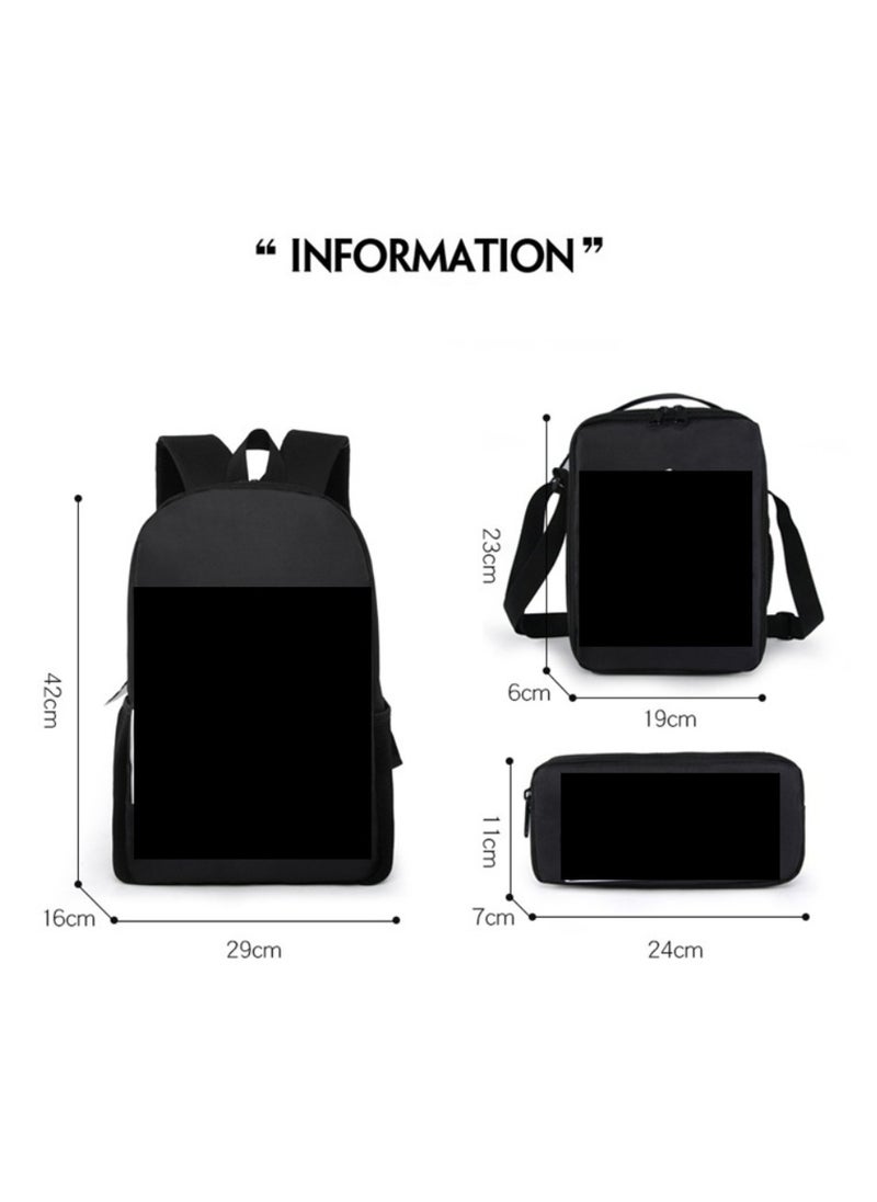 JURASSIC WORLD - New Jurassic Park Dinosaur Three piece Set with Large Capacity Backpack, Student School Bag, Lunch Bag, Pen Bag - Image 1