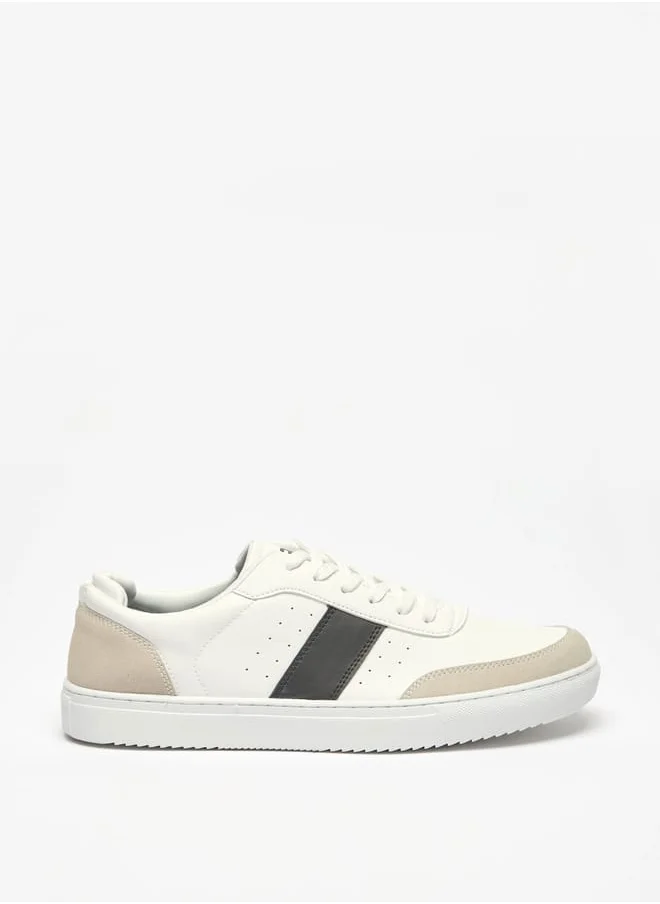 LBL by Shoexpress Panelled Lace-Up Sneakers