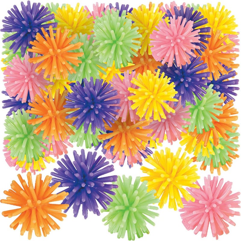 Fun Express Mini Porcupine Balls for Kids Bulk Set of 72 in Bright Assorted Colors Party Favor Toys and Handouts - Image 3
