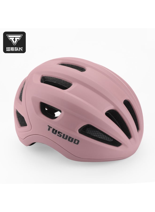 Ice Plum Powder Captain Tass Bicycle Outdoor Riding Helmet Female Integrated Breathable Mountain Bike Helmet Bicycle Equipment