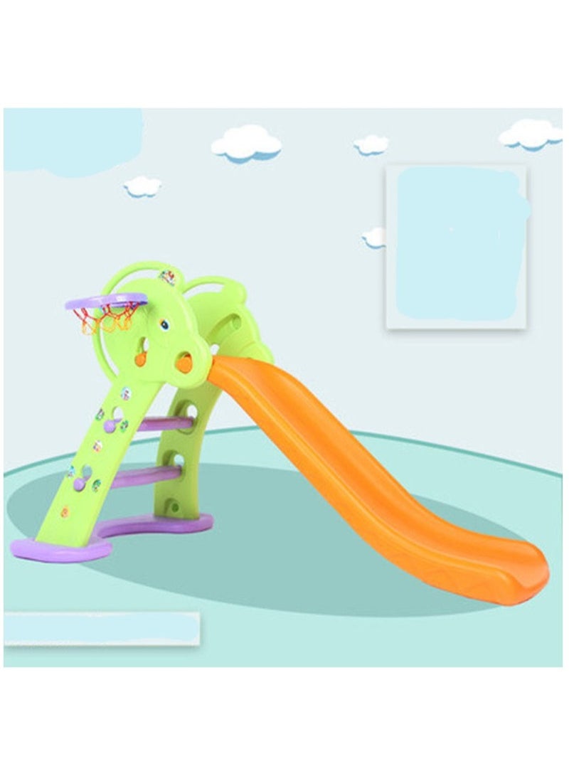 فول جوي زحليقة أطفال مع طوق كرة سلة للاستخدام الداخلي والخارجي، للاستخدام الداخلي والخارجي. - Image 1