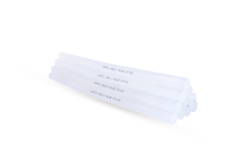 Mario Jelly Clear Hot Melt Glue Stick | Clear Transparent Finish | Best for DIY | Strong Gumming & Durable | 220mm x 11mm | Pack of 20 Sticks - Image 1