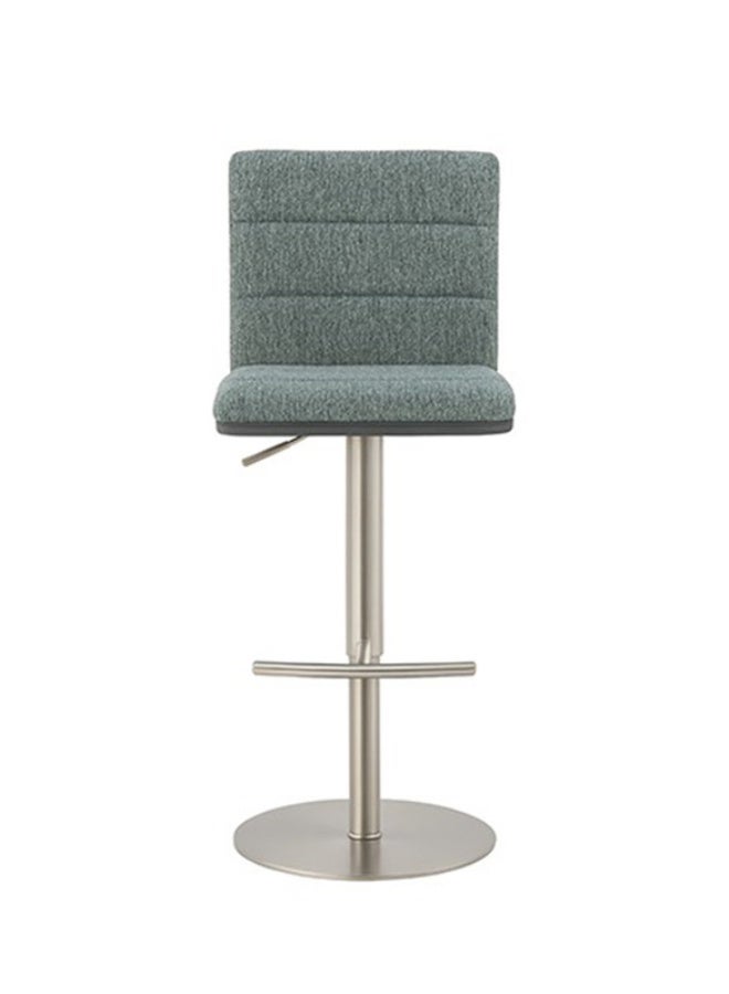 YI ONE Bar Chair & Bar Stool – Blue Green Fabric Seat with Metal Legs, Adjustable Height & Swivel Base for Kitchen & Home - Image 2