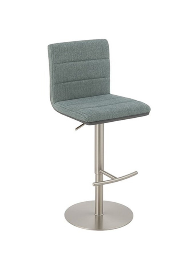 YI ONE Bar Chair & Bar Stool – Blue Green Fabric Seat with Metal Legs, Adjustable Height & Swivel Base for Kitchen & Home - Image 4