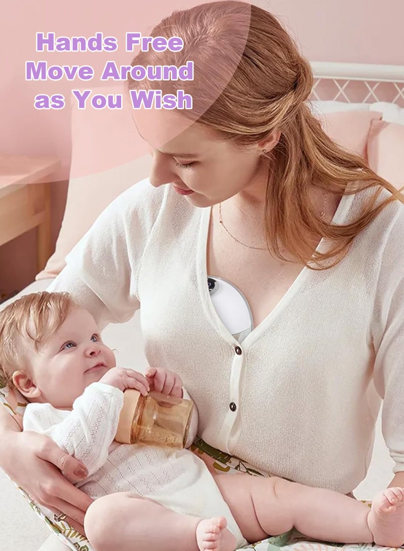 أوربازار مضخة ثدي، مضخة ثدي كهربائية محمولة بدون استخدام اليدين، مزودة بأربعة أوضاع شفط، شاشة LCD، مع حقيبة لتخزين الحليب تتسع لـ 30 قطعة. - Image 5