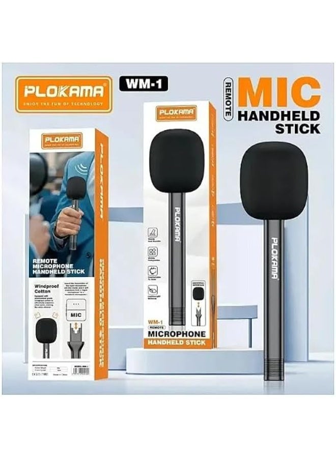 PLOKAMA WM-1 Remote Handheld Microphone Stick with Universal Interface - Image 1