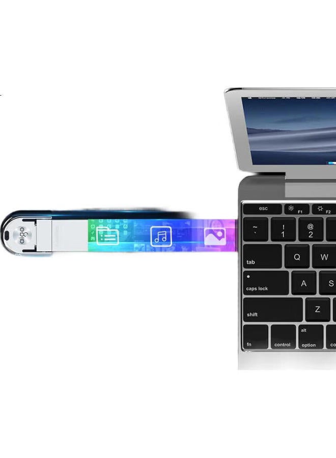 aigo Aigo 64Gb Type-C Usb3.2 Dual-Interface Flash Drive U358 Silver Metal Mini Version Compatible With Apple Phones And Computers, Compact And Cute For Students - Image 2