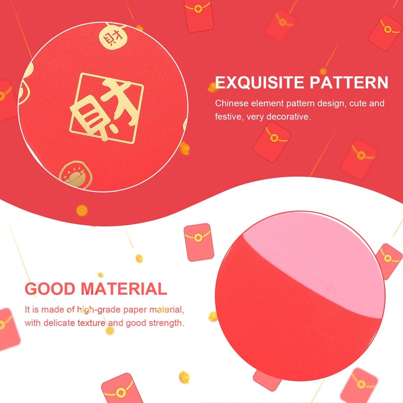 10 Large Red Envelopes For Chinese New Year Wedding Money Gifts Packets - Image 4