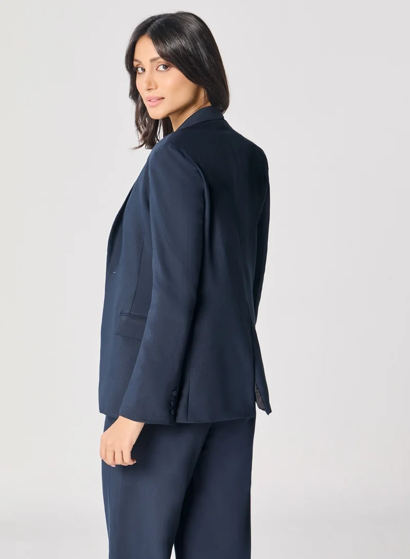 Zigzag Blue Oversized Every Day Blazer