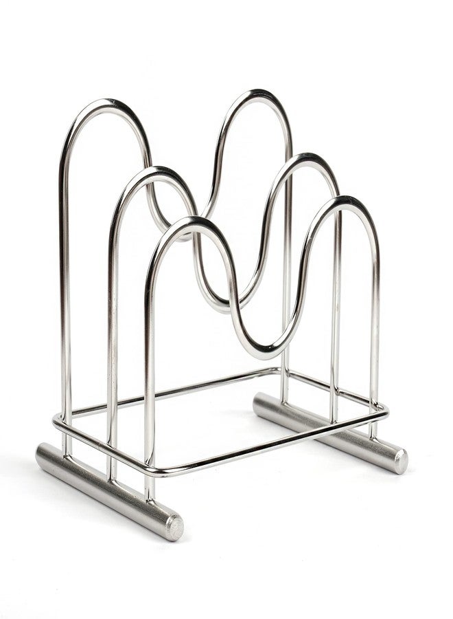 LENITH 304 Stainless Steel Wire Cutting Board Holder, Cutting Board Rack Organizer Kitchen with 2 Sectional - Image 1