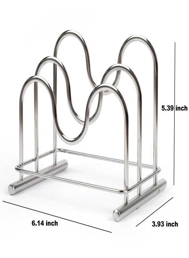 LENITH 304 Stainless Steel Wire Cutting Board Holder, Cutting Board Rack Organizer Kitchen with 2 Sectional - Image 3