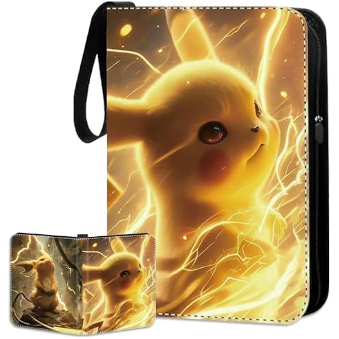 Pikachu ألبوم بطاقات التداول لبطاقات السكرابوك، كتب للبطاقات، 55 صفحة، سعة 440 بطاقة، مجموعة بطاقات من جلد PU المقاوم للماء عالي الجودة - Image 2