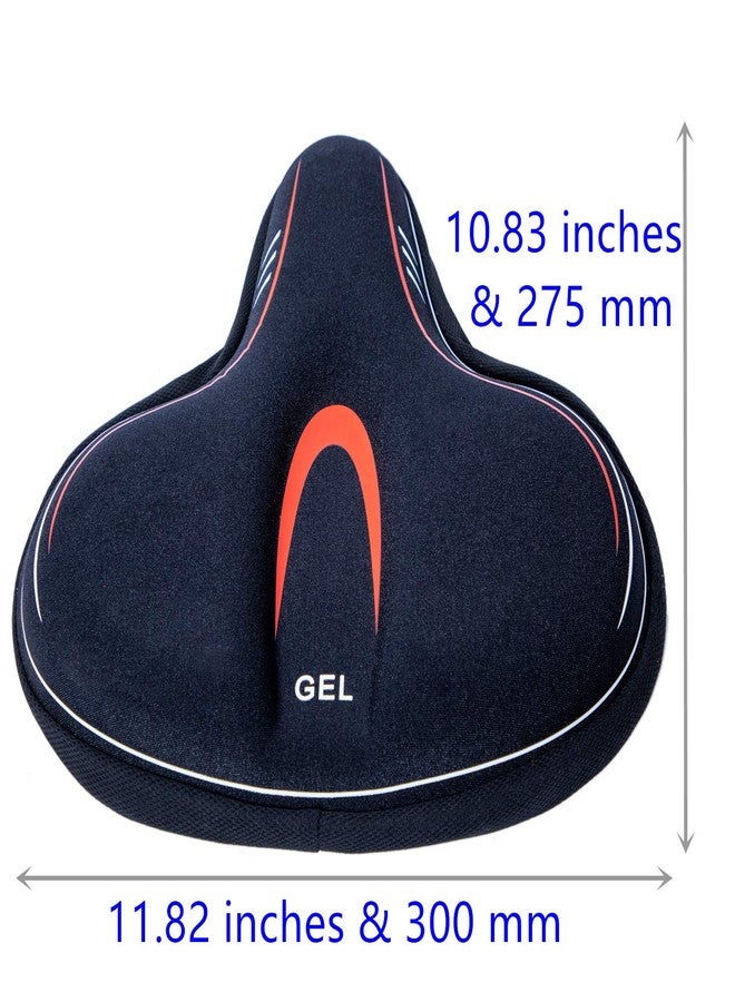YBEKI Wide Gel Bike Seat Cover for Peloton/Spin Bikes - 2cm Cooling Gel & Memory Foam Cushion | Non-Slip Base & Airflow Vents | Fits 8.5-10" Wide Saddles (YOSUDA/Echelon/Schwinn Compatible) ﻿ - Image 5