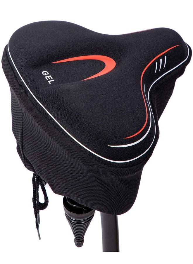YBEKI Wide Gel Bike Seat Cover for Peloton/Spin Bikes - 2cm Cooling Gel & Memory Foam Cushion | Non-Slip Base & Airflow Vents | Fits 8.5-10" Wide Saddles (YOSUDA/Echelon/Schwinn Compatible) ﻿ - Image 4
