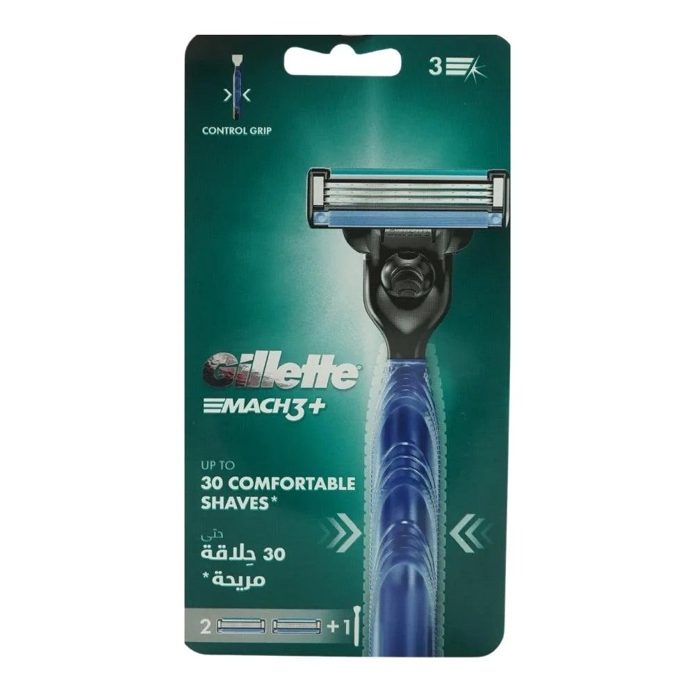 Gillette Mach3 Mens Razor, Handle & 2 Blade Refills