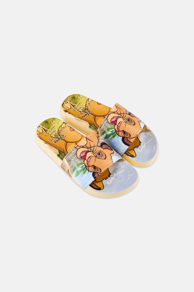 Disney Kids Boy Lion King Slip On Slippers, Multicolor - Image 4