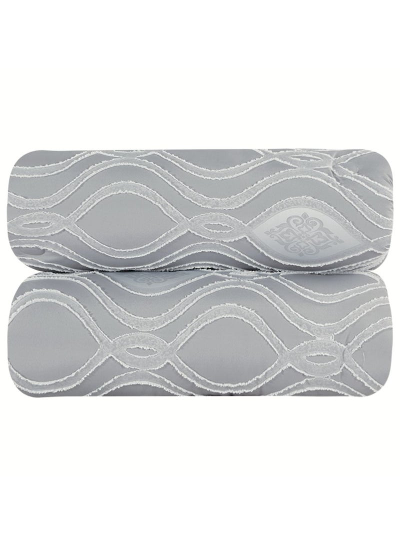 Red Rose Two-Piece Quilt Set A Luxurious Summer Mattress With Excellent Medium Filling Consisting Of 8 Piece King Size 240x260 cm Silver  - Image 2