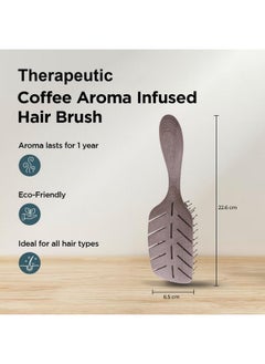 Kuber Industries Hair Brush | Detangler Hair Brush | Leaf Flexible Bristles | Hair Brush With Paddle | Quick Drying Hair Brush | Suitable For All Hair Types | 2 Piece | Hsbiocfe | Coffee  - Image 3