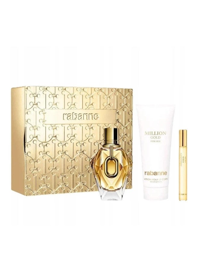 باكو رابان طقم هدايا من باكو ربان مليون قولد نسائي او دو برفيوم (عطر 90مل +عطر 5 مل صب +بودي لوشن معطر ومرطب 100مل - Image 1