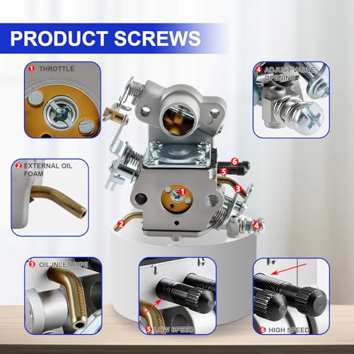 MOTOALL PP4218A C1M-W26 Carburetor for Poulan Pro PP4218 PR4218 PP4218AVX PP4018 Chainsaw P3314 PP3516AVX P3416 PP3816 18’’ 35cc 42cc Carb for Walbro 0402 WTA30 for Craftsman 358.350990 358.341900 - Image 5