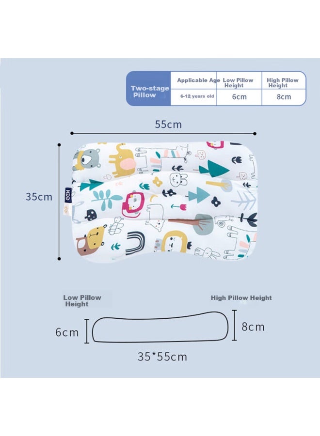 J.sir Children's Pillow For Ages 6-12, Zoned Neck Support Pillow, Class A Student Pillow, Youth Growth Pillow, Suitable For All Seasons - Image 4