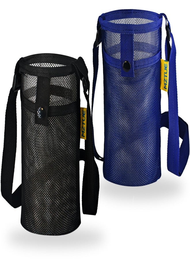 MZTUE Water Bottle Holder with Strap, Folding Portable Water Bottle Carrier with Strap Easy Clean, Water Bottle Bag strap, Water Bottle sling bag for Hiking, Walking, hiking, Travel, etc, 2-Pcs - Image 1