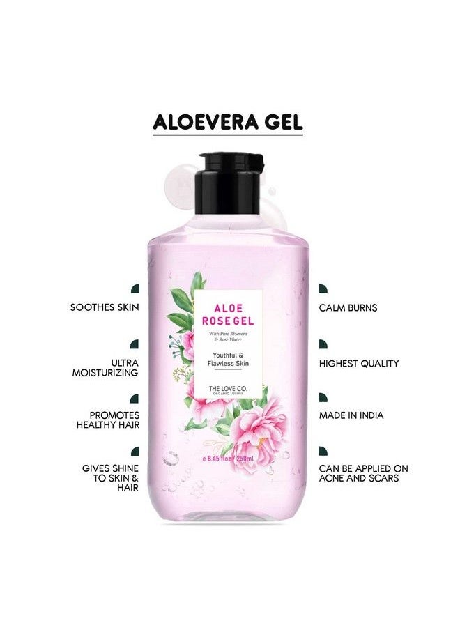 Aloe Rose Gel For Skin Acne; Face Gel Moisturiser For Oily Skin; With Goodness Of Vitamin E; Gel For Acne & Scar; Face Gel