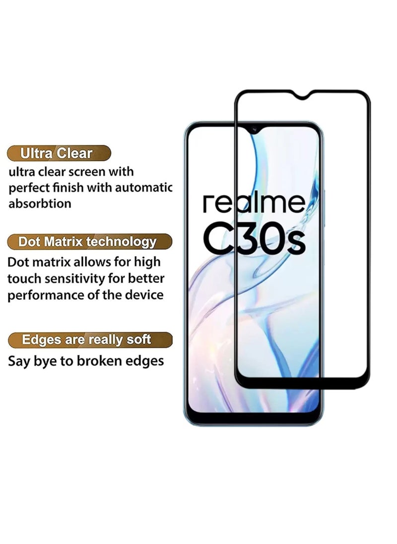 Generic - Realme C30s Screen Protector - Edge to Edge Tempered Glass Screen Protector, High Transparency, Delicate Touch, Anti-Explosion, Smooth Arc Edges, Easy Installation - Image 1