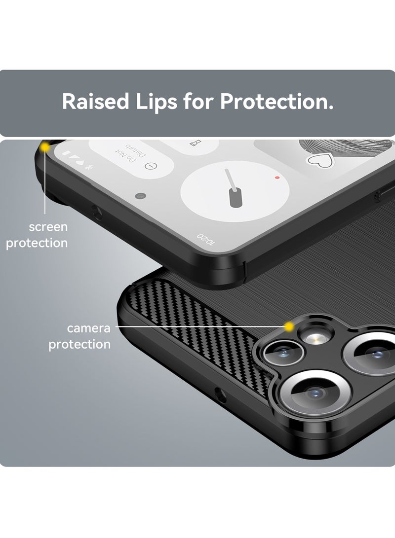 SanHu for Nothing CMF Phone 2 Pro / cmf by NOTHING Phone 2 Pro Case Cover, High Quality Slim and Lightweight Brushed Comfortable TPU Soft Feel Cell Phone Protective Case for Nothing CMF Phone 2 Pro / cmf by NOTHING Phone 2 Pro, Black - Image 5