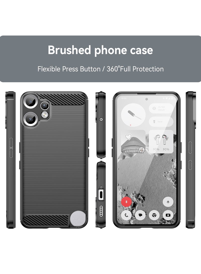 SanHu for Nothing CMF Phone 2 Pro / cmf by NOTHING Phone 2 Pro Case Cover, High Quality Slim and Lightweight Brushed Comfortable TPU Soft Feel Cell Phone Protective Case for Nothing CMF Phone 2 Pro / cmf by NOTHING Phone 2 Pro, Black - Image 2