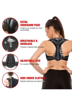 KASTWAVE Posture Corrector for Women and Men Adjustable Shoulder Straps Back Brace Straightener Trainer Effective Neck Upper Pain Relief  - Image 2