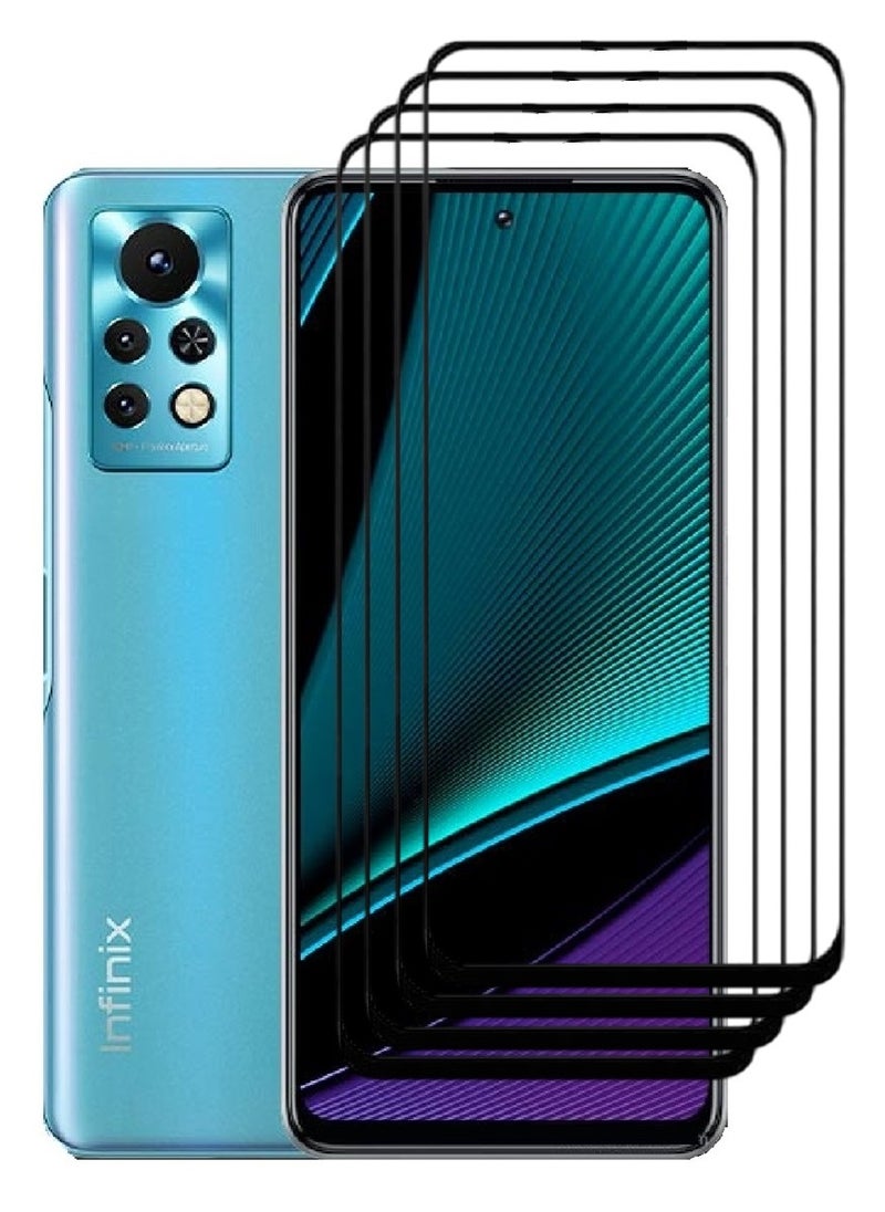 AINA 4 Pieces Tempered Glass Screen Protector 5D Designed For Infinix Note 11s Full Glue Edge to Edge Full Screen Coverage And Bubble Free - Image 1