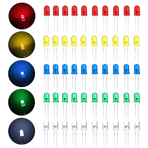 WayinTop PCB Board Kit, Double Sided Prototype Boards 6 Sizes 40 Pin 2.54mm Male/Female Header Connector 2/3Pin Screw Terminal Blocks and Resistor 10-1M Ohm 5mm Led Diodes Tactile Cap Switch - Image 4