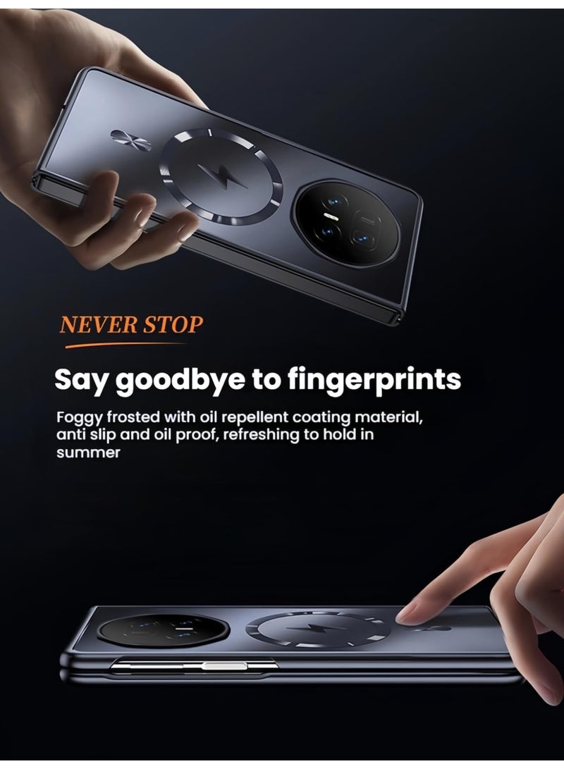 general Compatible with Honor Magic V5 Case, Matte Hard PC Phone Case 【Compatible with Mag-safe】,Ultra Thin Military Grade Drop Protection Rigid Phone Protective Case - Image 4