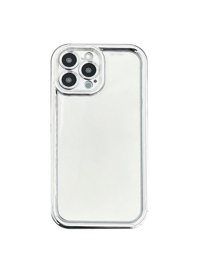 S-TOP Case For iPhone 15 Pro Max Electroplated Mirror Straight Edge TPU Phone Case - Image 1