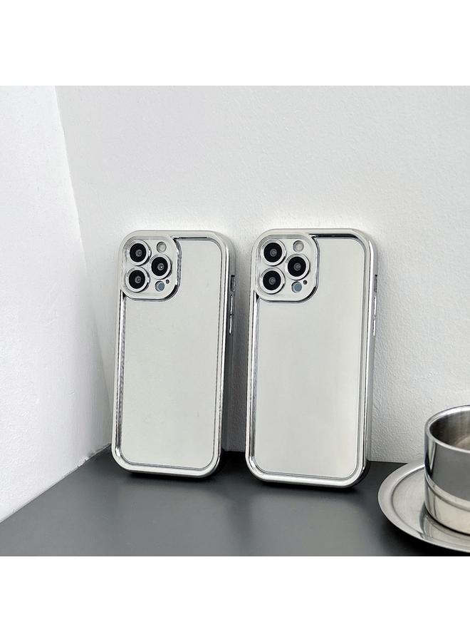 S-TOP Case For iPhone 15 Pro Max Electroplated Mirror Straight Edge TPU Phone Case - Image 3