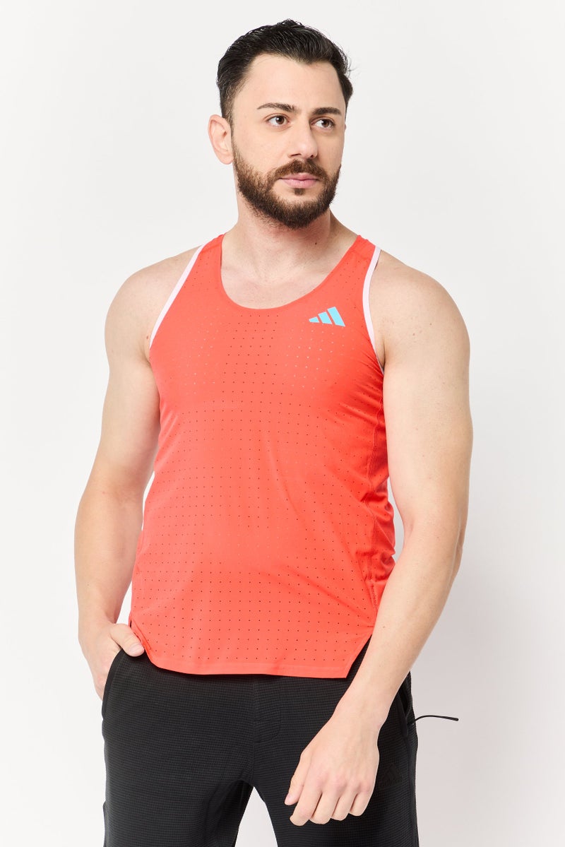 Adidas Men Sportswear Fit Brand Logo Training Vest, Orange  - Image 1