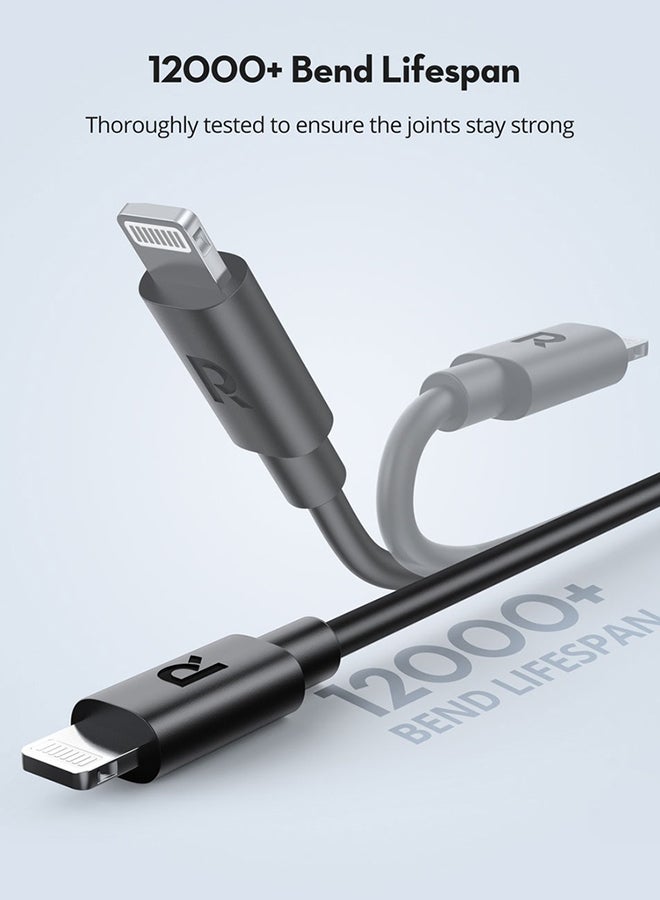 RAVPOWER Type-C To Lightning Charging Cable 3M Black - Image 4
