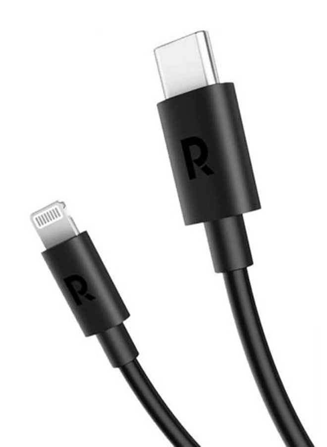 RAVPOWER Type-C To Lightning Charging Cable 3M Black - Image 2