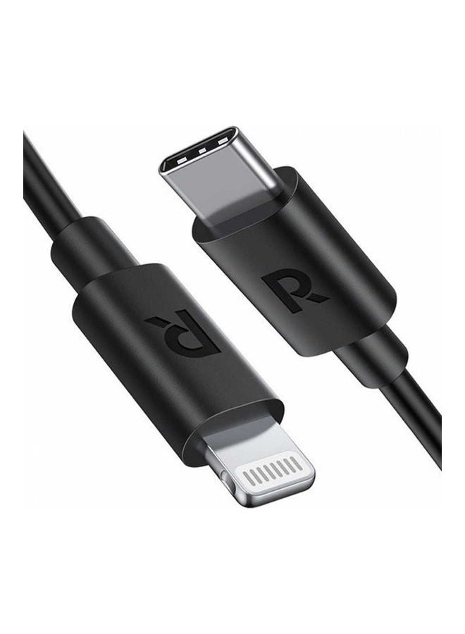 RAVPOWER Type-C To Lightning Charging Cable 3M Black - Image 1