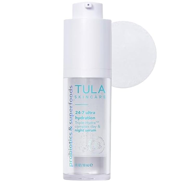 TULA Skin Care 24/7 Ultra Hydration - Triple Hydra Complex Day & Night Serum, Plumps Skin & Delivers Moisture While Reducing Fine Lines, 1 fl oz. - Image 1
