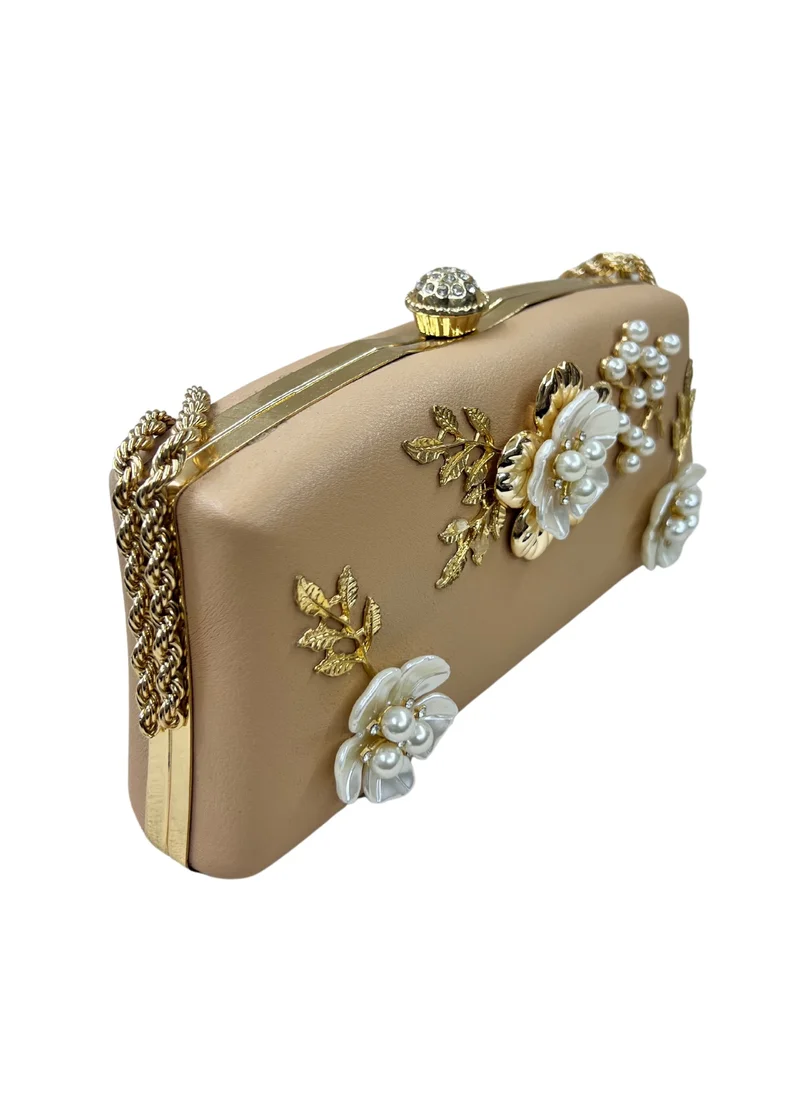 Harsha's Glam Clutches Embellished Square Clutch