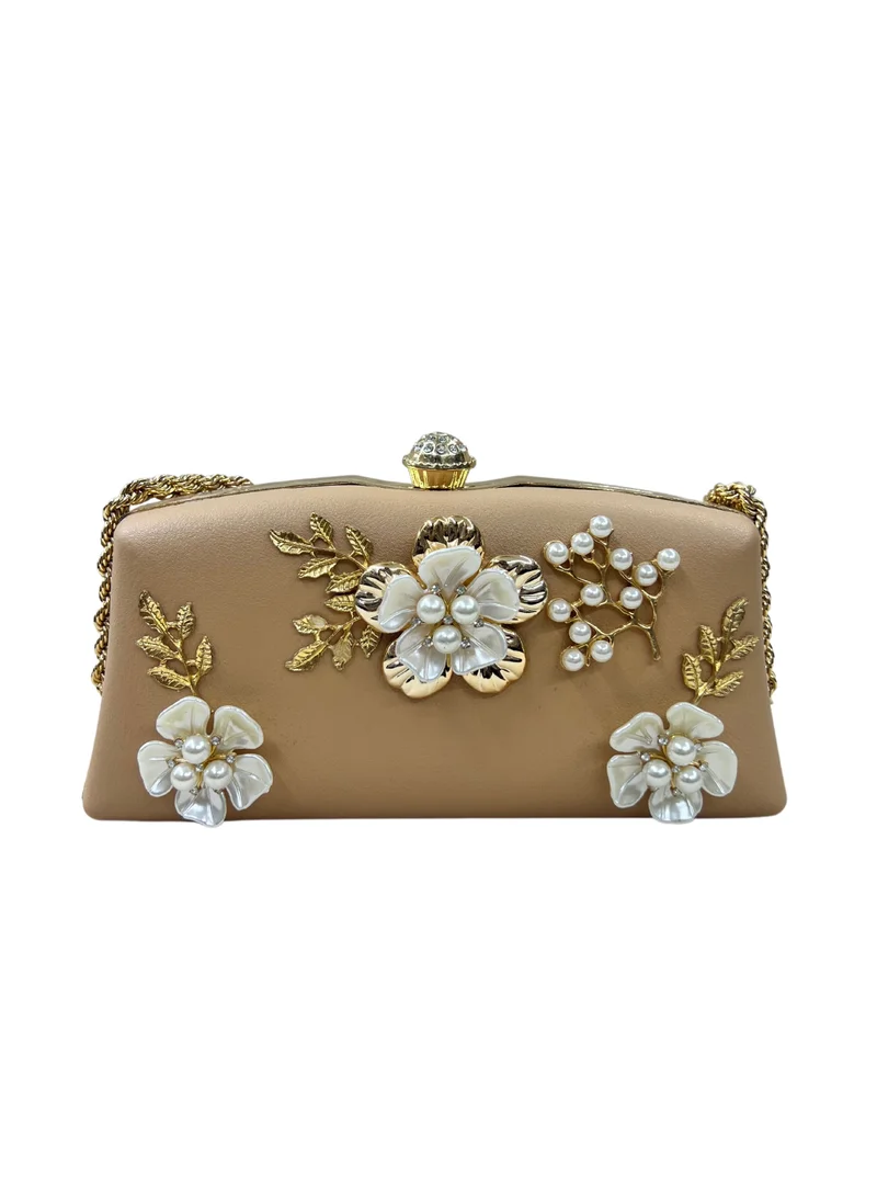 Harsha's Glam Clutches Embellished Square Clutch