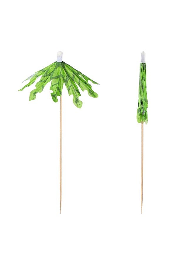 YAOSHENG 100PCS YAOSHENG 6 Inch Drink Umbrellas, Cocktail Picks, Colorful Cocktail Umbrellas Toothpicks for Drink&Food Restaurant, Bar,Hawaiian Beach Party Cake Decorating Supplies (Green) - Image 1