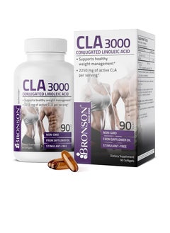 Bronson CLA 3000 Extra High Potency Supports Healthy Weight Management Lean Muscle Mass Non-Stimulating Conjugated Linoleic Acid, 90 Softgels  - Image 1